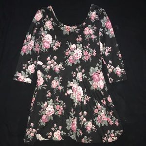 Black floral dress